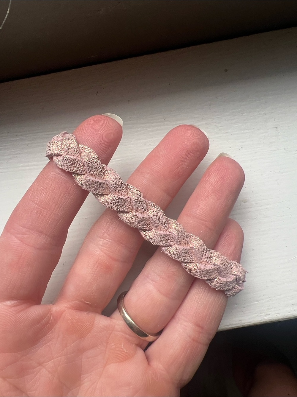 Flourish Leather Rose Gold Braided Snap Bracelet
